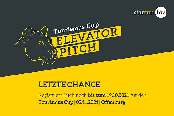 Flyer Reminder Bewerbungsschluss Tourismus Cup. 