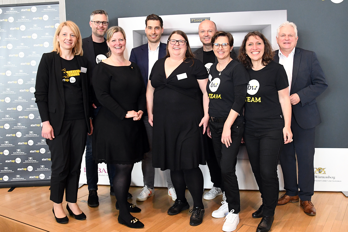 Gruppenfoto des Start-up BW Teams.