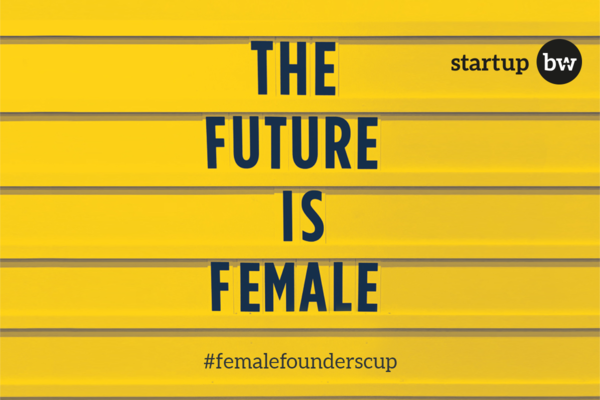 Schriftzug in schwarzer Schrift auf gelbem Hintergrund: "The Future is Female".