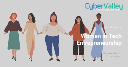 Einladung zur Veranstaltung Women in Tech Entrepreneurship.