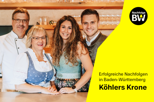 Portraitaufnahme der Familie Köhler in ihrem Restaurant Köhlers Krone. Bildrechte: Köhlers Krone.