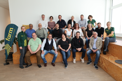 Gruppenfoto vom Gründungsnetzwerk farm. Bildrechte: farm – Gründung & Innovation.
