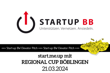 Veranstaltungshinweis: start.me.up mit Regional Cup Böblingen am 21.03.2024.