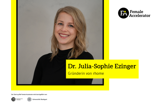 Portraitbild von Gründerin Dr. Jolia-Sophie Ezinger. 