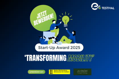 Bewerbungsaufruf für Start-ups für den Award Transforming Mobility 2025.