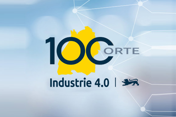 Bildmarke "100 Orte Industrie 4.0 Baden-Württemberg". Bildrechte: Allianz Industrie 4.0 Baden-Württemberg