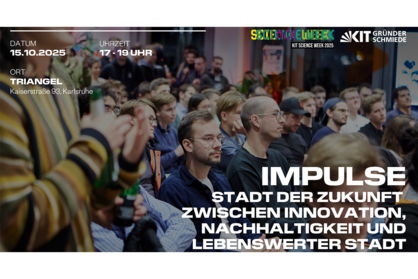 Key Visual für die Veranstaltung Impulse Stadt der Zukunft am 15. Oktober 2025.