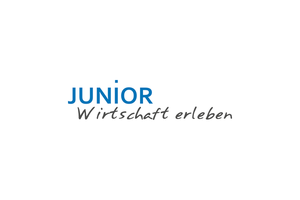 Logo JUNIOR Schülerfirmen. Text: Junior Wirtschaft erleben. Bildrechte: IW JUNIOR gGmbH.