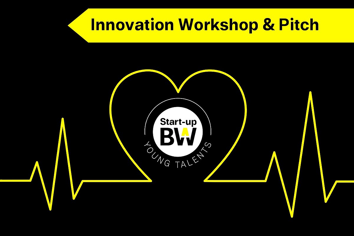 Key Visual für das Projekt "Innovation Workshop & Pitch" im Rahmen von Start-up BW Young Talents.