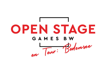 Visual des Veranstaltungsformats Open Stage Games BW on Tour für die Bodensee-Ausgabe. Bildrechte: MFG Baden-Württemberg.
