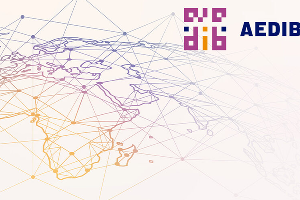 Digitale Weltkarte mit Verbindungspunkten von Afrika und Europa. Bildrechte: AEDIB|NET