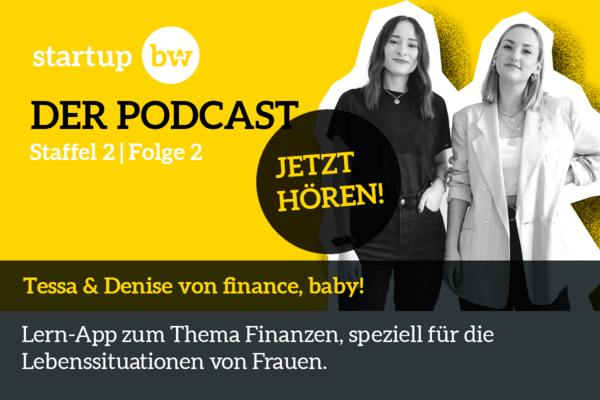 Gründerinnen Tessa Wirth und Denise Haverkamp von finance, baby!