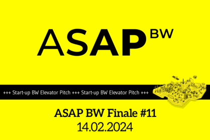 Terminhinweis: Start-up BW Elevator Pitch ASAP BW Finale am 14.02.2024.