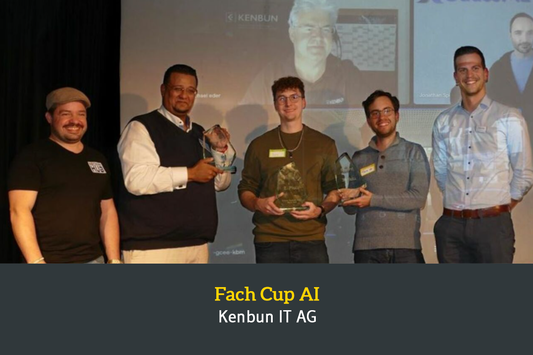 Siegerfoto des Start-ups Kenbun IT AG beim Fach Cup AI. Bildrechte: Neckar Hub