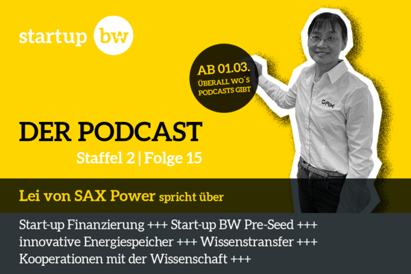 Lei Shen, Gründerin des Start-ups SAX Power.