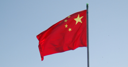 Chinesische Flagge. Gelbe Sterne auf rotem Grund.