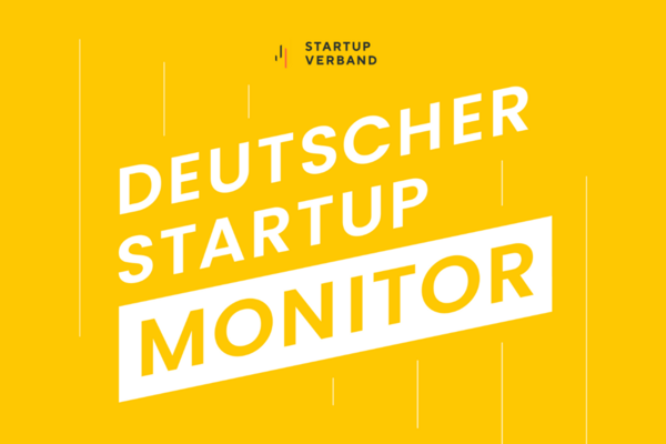Schriftzug Deutscher Startup Monitor vom Startup Verband.