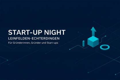 Key Visual zur Start-up Night Leinfelden-Echterdingen am 25. Februar 2026.