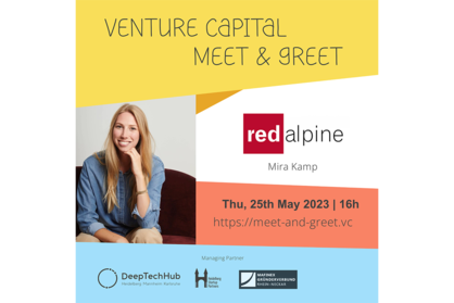Am 25. Mai findet das nächste Venture Capital Meet and Greet mit Redalpine statt.