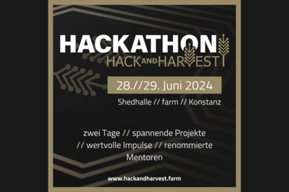 Key Visual zur Veranstaltung: HACK AND HARVEST Hackathon 2024.
